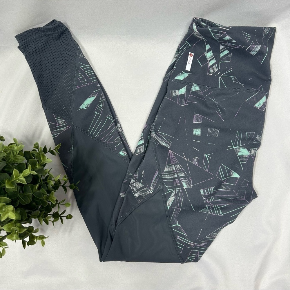 Zella | Full Length High Rise Leggings Mesh Gray Athleisure Size Small